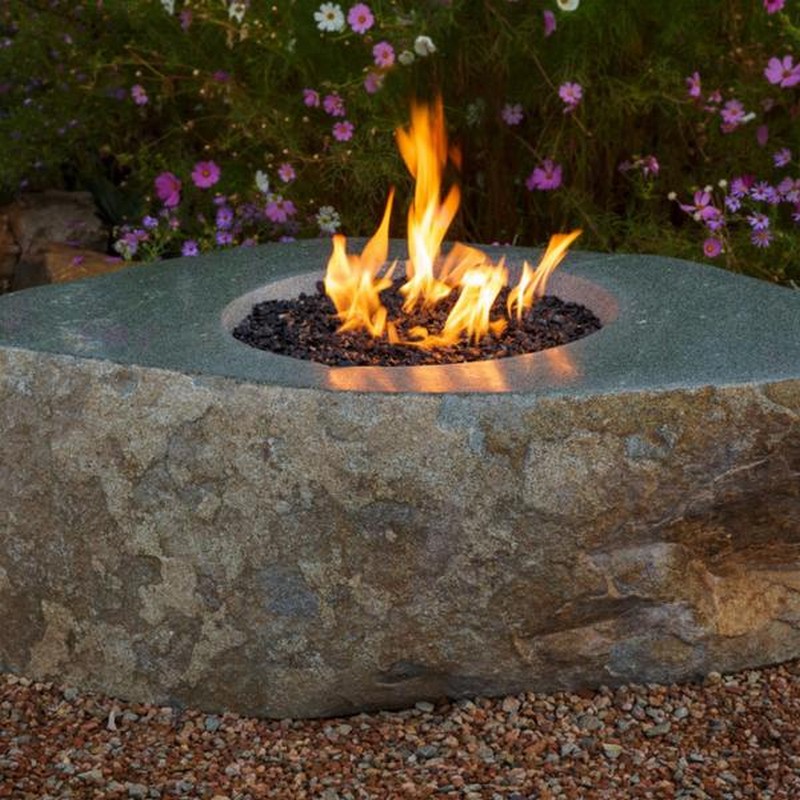 NATURAL BOULDER FIRE VASSEL